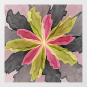Joy, roze groene antracite Fantasy Fantasy Flower  Raamsticker (Vel)