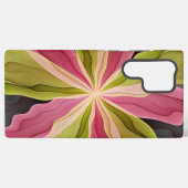 Joy, roze groene antracite Fantasy Fantasy Flower  Samsung Galaxy Hoesje (Achterkant horizontaal)