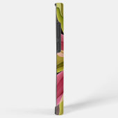 Joy, roze groene antracite Fantasy Fantasy Flower  Samsung Galaxy Hoesje (Rechterkant)