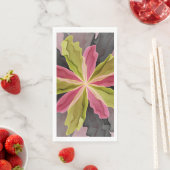 Joy, roze groene antracite Fantasy Fantasy Flower Servet (Insitu)