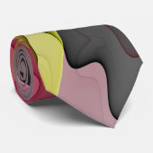 Joy, roze groene antracite Fantasy Fantasy Flower  Stropdas (Opgerold)