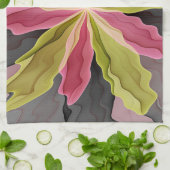 Joy, roze groene antracite Fantasy Fantasy Flower Theedoek (Gevouwen)