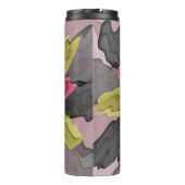 Joy, roze groene antracite Fantasy Fantasy Flower Thermosbeker (Achterkant)