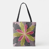 Joy, roze groene antracite Fantasy Fantasy Flower  Tote Bag (Achterkant)
