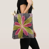 Joy, roze groene antracite Fantasy Fantasy Flower  Tote Bag (Dichtbij)