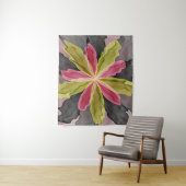 Joy, roze groene antracite Fantasy Fantasy Flower Wandkleed (In situ)