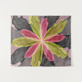 Joy, roze groene antracite Fantasy Fantasy Flower Wandkleed (Voorkant (horizontaal))