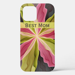 Joy, roze groene antracite, fractal Beste moeder Case-Mate iPhone Case