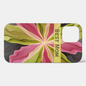 Joy, roze groene antracite, fractal Beste moeder Case-Mate iPhone Case (Achterkant (horizontaal))