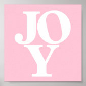 Joy roze witte typografische term kinderspel poste poster (Voorkant)