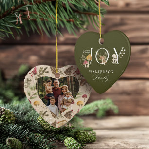 Joy rustieke bosrijke Waterverf paddenstoel famili Keramisch Ornament