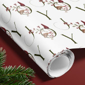 Joy rustieke bosrijke Waterverf paddenstoel kerst Cadeaupapier