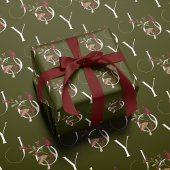 Joy rustieke bosrijke Waterverf paddenstoel kerst Cadeaupapier