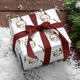 Joy rustieke bosrijke Waterverf paddenstoel kerst Cadeaupapier