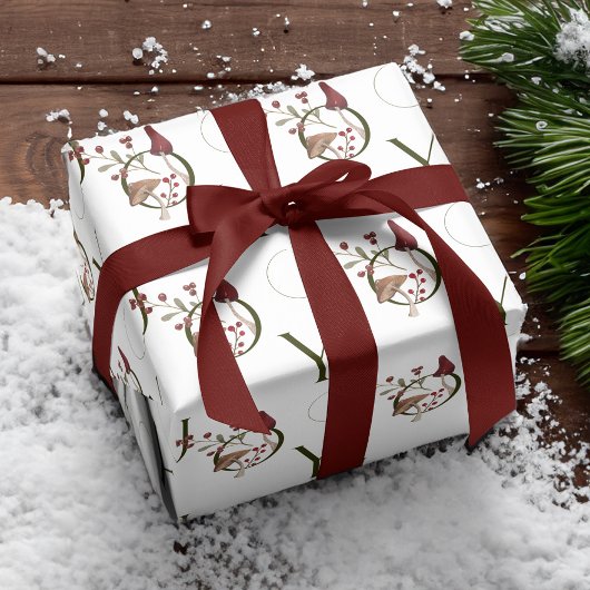 Joy rustieke bosrijke Waterverf paddenstoel kerst Cadeaupapier