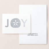 Joy Sand Dollar Beach Kerstvakantie Groeten Folie Kaarten (Display)