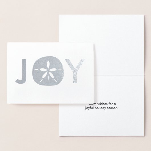 Joy Sand Dollar Beach Kerstvakantie Groeten Folie Kaarten (Display)