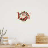 JOY Santa Christmas Wall Art Decor Poster (Keuken)