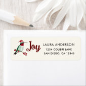 Joy Santa Hummingbird Label (Insitu)