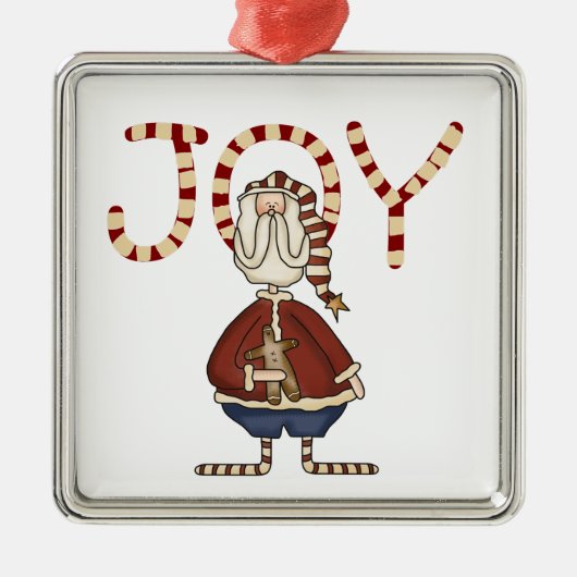 Joy Santa Keepsake Ornament (Voorkant)