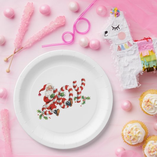 Joy Santa Papieren Bordje (Feest)