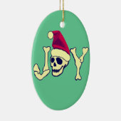 Joy - Santa SKull Keramisch Ornament (Rechts)