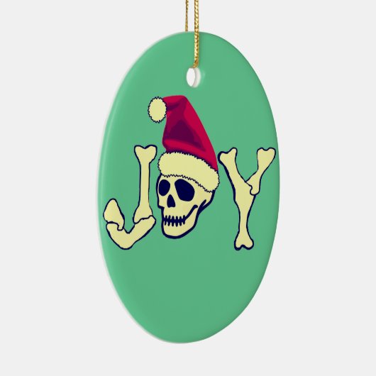 Joy - Santa SKull Keramisch Ornament (Rechts)