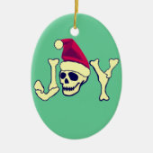 Joy - Santa SKull Keramisch Ornament (Voorkant)