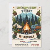 Joy Schattige Natuur Boys One Happy Camper 1e Verj Kaart (Voorkant)