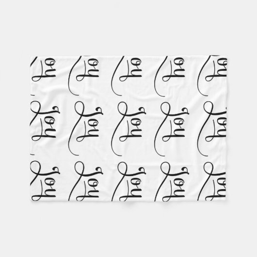 Joy Script Black Fleece Deken (Voorkant (Horizontaal))