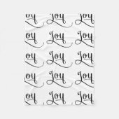 Joy Script Black Fleece Deken (Voorkant)