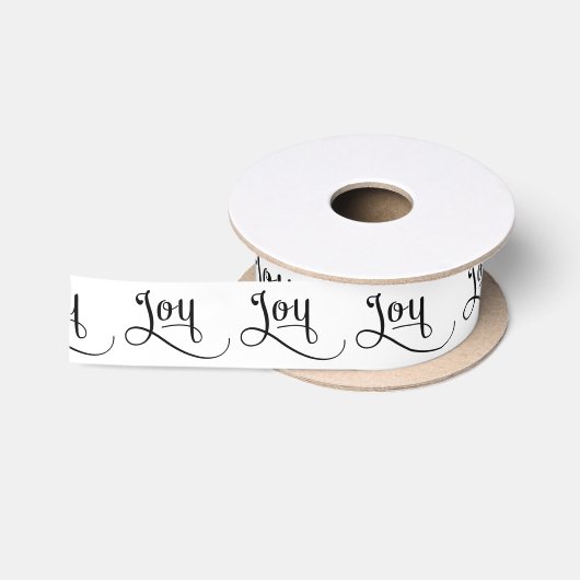 Joy Script Black Satijnen Lint (Spoel)
