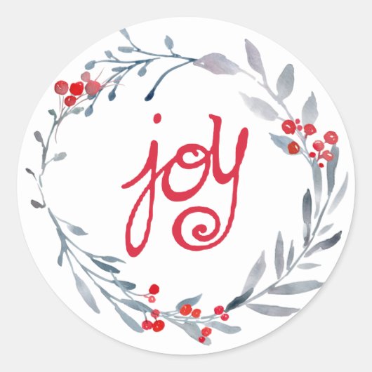 Joy script blue met Sticker (Voorkant)