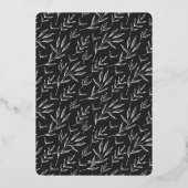 Joy Script | Elegant kerstmis Folie Feestdagenkaart (Achterkant)