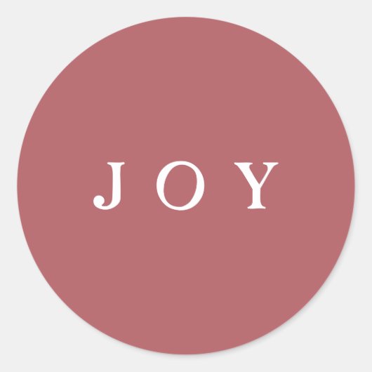 JOY Script Envelope of Cadeauroze Ronde Sticker (Voorkant)