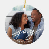 Joy Script | Foto Keramisch Ornament (Voorkant)