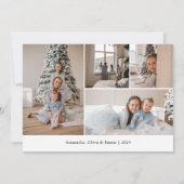 Joy Script Fotocollage Kerstmis Feestdagenkaart (Achterkant)