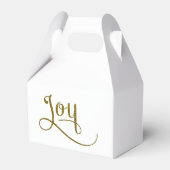 Joy Script Gold Glitter Bedankdoosjes (Voorkant Zijde)