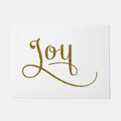 Joy Script Gold Glitter Deurmat (Voorkant)
