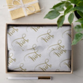 Joy Script Gold Glitter Tissuepapier (Geschenk)