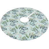 Joy Script Green Sage Floral Foliage met kerstmis Kerstboom Rok (Gekanteld)