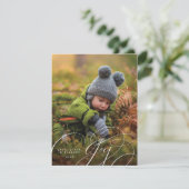 Joy Script Happy Overlay Volledige foto vakantie K Feestdagenkaart (Staand voorkant)