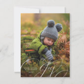 Joy Script Happy Overlay Volledige foto vakantie K Feestdagenkaart (Voorkant)