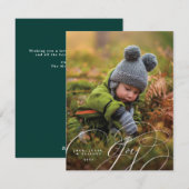 Joy Script Happy Overlay Volledige foto vakantie K Feestdagenkaart (Voorkant / Achterkant)