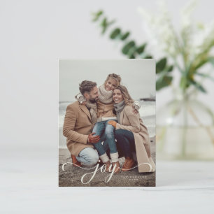 Joy script Kerst/Vakantie foto briefkaart
