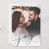 Joy Script | Kerstfeestdag — Fotokaart Feestdagenkaart (Voorkant)