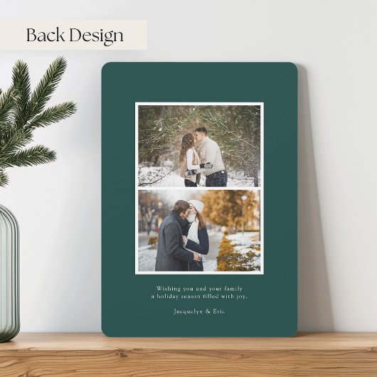 Joy Script | Kerstfeestdag — Fotokaart Feestdagenkaart