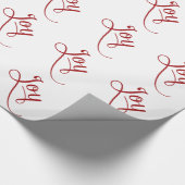 Joy Script Red Cadeaupapier (Hoek)