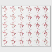 Joy Script Red Cadeaupapier (Vlak)