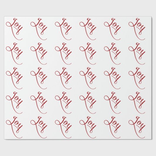 Joy Script Red Cadeaupapier (Vlak)